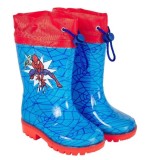 Cizme de cauciuc Perletti Spiderman, pentru baieti, PVC, marime 30-31, albastre