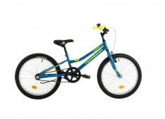 Bicicleta Copii Dhs Terrana 2001 Albastru Galben 20 inch foto