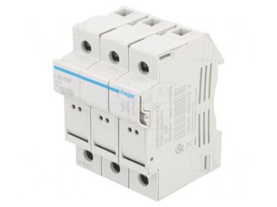 Separator cu Fuzibil 8x32mm pentru Șină DIN 25A 400V 3P foto
