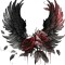 Sticker decorativ, Aripi, Negru, 61 cm, 1303STK-1