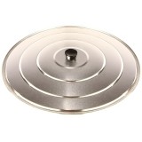 Capac din aluminiu pentru tigaie paella, diametru 60 cm, maner plastic, Garcima, GRC60460