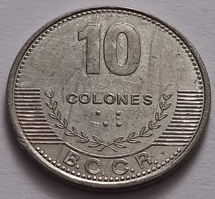 Costa Rica, 10 Colones 2012