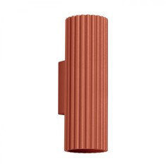 Lampă De Perete Karbon Ocru Roșu Aluminiu, 2 Becuri Tub Minimalist De Interior.