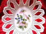 COSULET FARFURIE PORTELAN PERFOTAT PICTATA MANUAL IRIS CLUJ DECOR CU FLORI DE NU MA UITA 19 CM