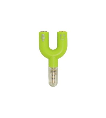 Adaptor splitter jack audio de 3,5 mm Microfon si casti-Culoare Verde foto