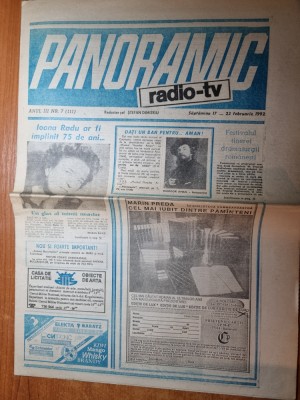 ziarul panoramic radio-tv 17 - 23 februarie 1992 foto