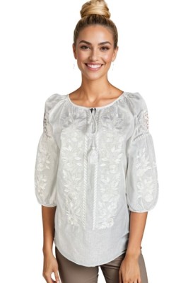 Bluza dama DEC alb optic marimea S foto