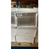 Set de 5 unități: Capăt de freză de diamant pentru cuticule, tip glonț, br&acirc;u roșu, 249/023R