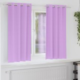 Perdele cu perdele 2 pcs Violet 175 x 140 cm Poliester