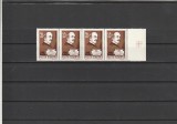 1965 LP 614 - 75 DE ANI MOARTEA LUI VASILE ALECSANDRI STRAIF DE 4 TIMBRE MNH NESTAMPILATE