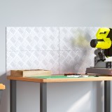 vidaXL Plăci Striate Antiderapante Aluminiu 50x20cm Argintii (4 buc) Trepte Scări Interior