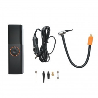 Compresor aer smart portabil digital LED 12V/70W, lanterna LED, functie setare oprire automata, accesorii incluse foto