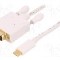 Cablu D-Sub 15pin HD mufa, USB C mufa, USB 3.1, lungime 1m, {{Culoare izola&amp;#355;ie}}, QOLTEC - 50418
