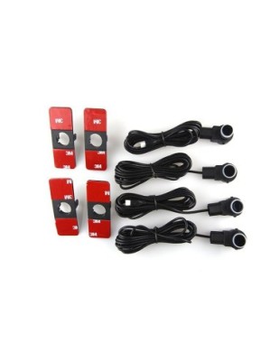 Set 4 senzori parcare tip OEM look 16.5mm diferite culori cu freza inclusa Argintiu foto