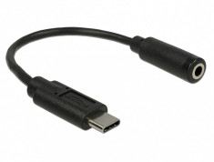 Adaptor audio USB tip C la jack stereo 3.5mm T-M 0.14m, Delock 65842 foto