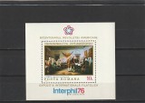 ROMANIA 1976 LP 905 BICENTENARUL REVOLUTIEI AMERICANE COLITA MNH NESTAMPILATA, Nestampilat