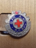 Insigna Crucea Roșie RPR argintata