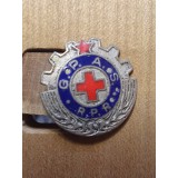 Insigna Crucea Roșie RPR argintata