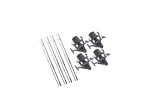 Set 4 Lansete crap Adrena echipate cu 4 Mulinete IE8000