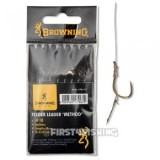 Carlige legate,Barbless, Pin Feeder Leader Method set x 8 buc. Nr. 16 - Browning, Carlige Crap