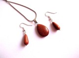 set colier si cercei cu goldstone 37987