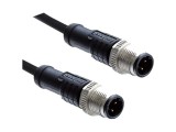 Cablu M12 tată cu piuliţă metalică