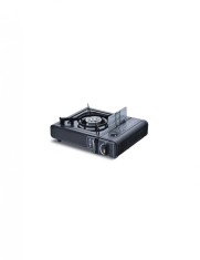 Aragaz portabil negru pe gaz, 1 arzator alimentat cu butan, 1.9 W, 35.5 x 30.5 x 10 cm