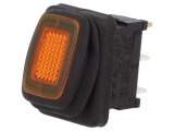 &Icirc;ntrerupător rocker SPST ON-OFF 10A/250VAC, IP65, portocaliu