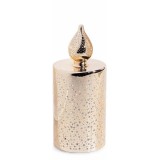 Candela Craciun sticla aurie cu led &Oslash; 7,5 x 17,5 H