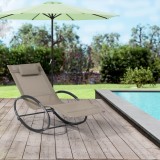 Set 2 bucati scaun balansoar gradina Almaluez B 120 Kg bej [en.casa] HausGarden Leisure, [en.casa]