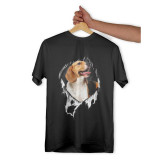 Tricou personalizat dama &quot;BEAGLE&quot;, Negru, Marime XL