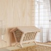 vidaXL Hrănitor F&acirc;n Iepuri Lemn Brad 44x33x33cm Maro - Suport F&acirc;n Rozătoare, Chinchilla, Cobai - Capac Detașabil