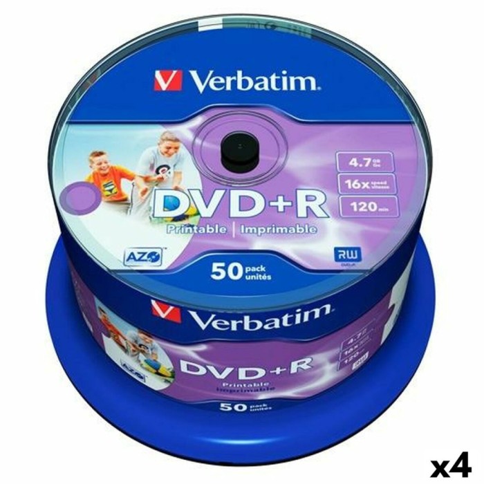 DVD+R Verbatim 4,7 GB 16x 50 Piese (4 Unități)