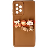 Toc silicon 3D Cartoon Samsung Galaxy A52 / A52 5G Brown Candy