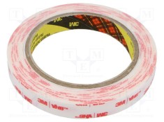 Bandă de fixare 3M 15mm x 5,5m acril albă -35&divide;90&deg;C