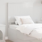 vidaXL Tăblie cap cu headboard Alb Lucios 75 cm Lemn compozit 887829