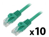 Patch cord U/UTP 6 litat CCA PVC 0,5m 26AWG verde, Lanberg