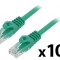 Patch cord U/UTP 6 litat CCA PVC 0,5m 26AWG verde