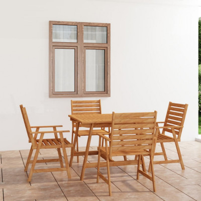 vidaXL Set mobilier de masă pentru grădină, 5 piese, lemn masiv acacia foto