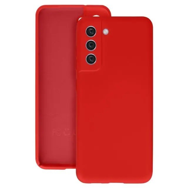Husa protectie flippy pentru samsung s21 fe liquid silicone rosu