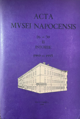 ACTA MVSEI NAPOCENSIS 26-30 vol 2 ani 1989-1993 foto