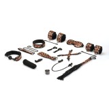 Set Accesorii Imobilizare Erotica Leopard Print Soft Bondage Kit (13 Piese)
