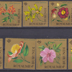 DB1 Flora Burundi Flori PA 1966 9 v. MNH