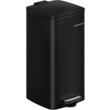SONGMICS Cos gunoi 34x29x54 cm, 30L, cu pedala, capac silentios si galeata interioara detasabila, negru Household NewTrend