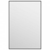 Oglindă pentru ușă, negru, 40x60 cm, sticlă și aluminiu