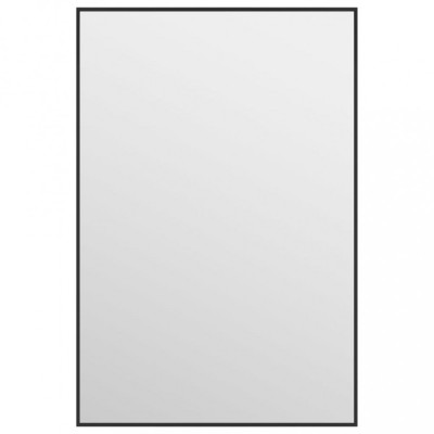 Oglindă pentru ușă, negru, 40x60 cm, sticlă și aluminiu foto