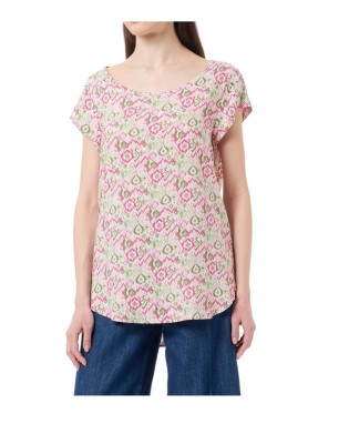 Bluza cu maneca scurta pentru femei ONLY Onlnova Life Vis S S, multicolor, 36 - OUTLET foto