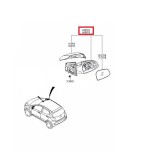 Oglinda usa exterioara HYUNDAI I10 (BA), 01.2014-, partea dreapta, reglare electrica; carcasa grunduita; sticla convexa; geam cromat