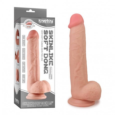 Dildo cu ventuza Skinlike Soft Dong 24,5cm