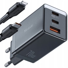 Mcdodo Fast Charger Power Supply 3X Usb-C Pd Usb Gan 67W Cablu 1M